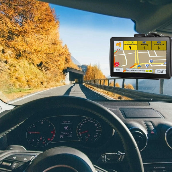 GPS Navigation for Car,Truck,7 Inch HD Touch with Voice Turn Direction Guidance,Support Speed and Red Light Warning Pre-Installed US, Mexico,Canada + South America Maps